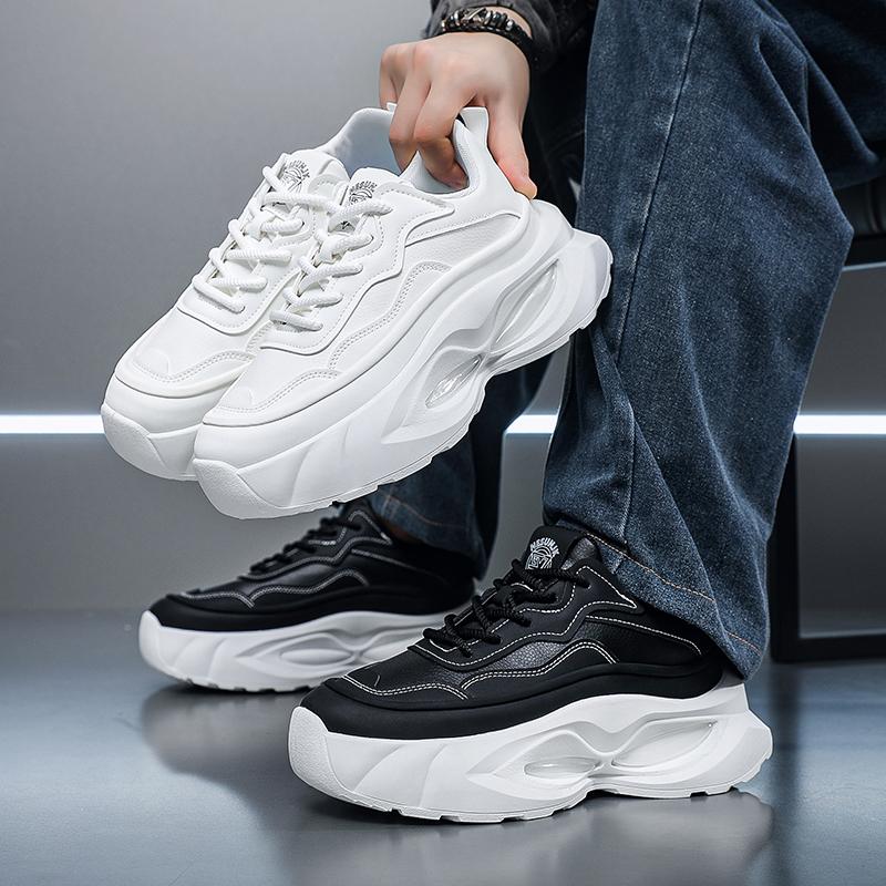 Men's Casual Sneakers with Thick Soles Comfortable Outdoor-Ready Slip-Resistant Durable Minimalist Style Essential Basics