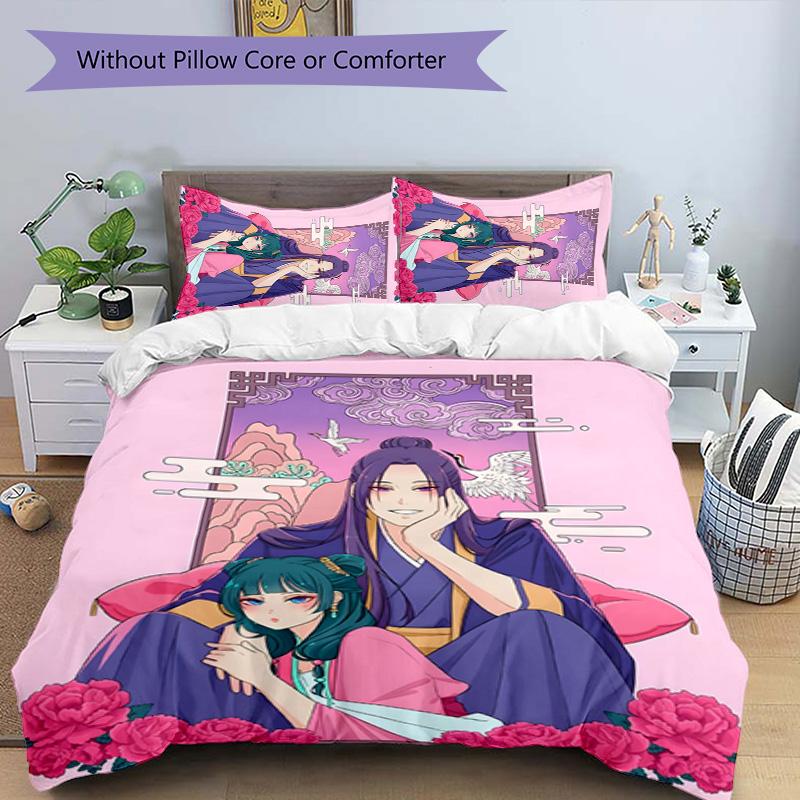 3pcs The Apothecary Diaries pattern bedding set duvet cover set includes duvet cover &pillowcases, perfect all season bedroom decoration & gift