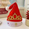 Merry Christmas Decoration Santa Claus Hat Bow Red Plush Hat All-match Christmas Sequin Hat  Adults
