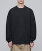 MUSINSA STANDARD Oversized Ribbed Crew Neck Knit [Charcoal Gray]