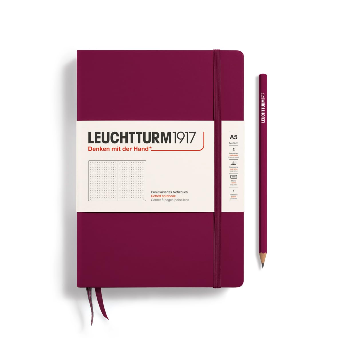 

Notebooks Medium Port Red Medium Dot 359695 LEUCHTTURM1917/Leuchtturm (A5) (A5)