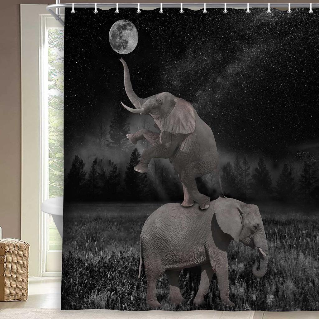 Zasłona Prysznicowa z Kotem Fajny Kot Dinozaur Japońska Fala Dekoracja Tkanina Zasłona Łazienkowa Dziecięca Wiejska Drewniana Domek Wiejski Zasłona Prysznicowa