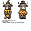 2 Pcs Highland Cow Figurine Autumn Pumpkin Maple Highland Cow Statue Resin Scottish Cattle Sculpture Calf Lovers Gifts for Thanksgiving Tiered Tray