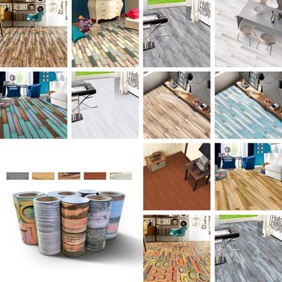 Αυτοκόλλητο Πλακάκι DIY Ξύλινη Υφή Στατικό Αυτοκόλλητο Δαπέδου Οικιακά Αυτοκόλλητα Τοίχου