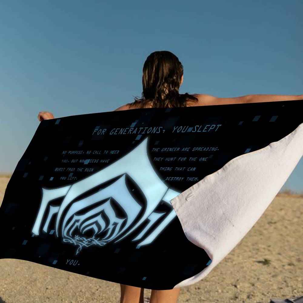 

Warframes Gamer Anime Beach Swimming Towel Soft Absorbent Washcloth Children s Gifts For Kids Travel Camping Gym W30*H60(CM)