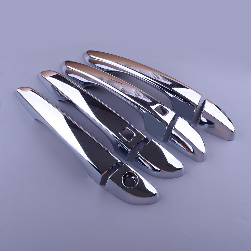 8Pcs/Set Chrome Door Handle Cover Trim Decor Plastic Fit for Hyundai Tucson    2018 2017 2016