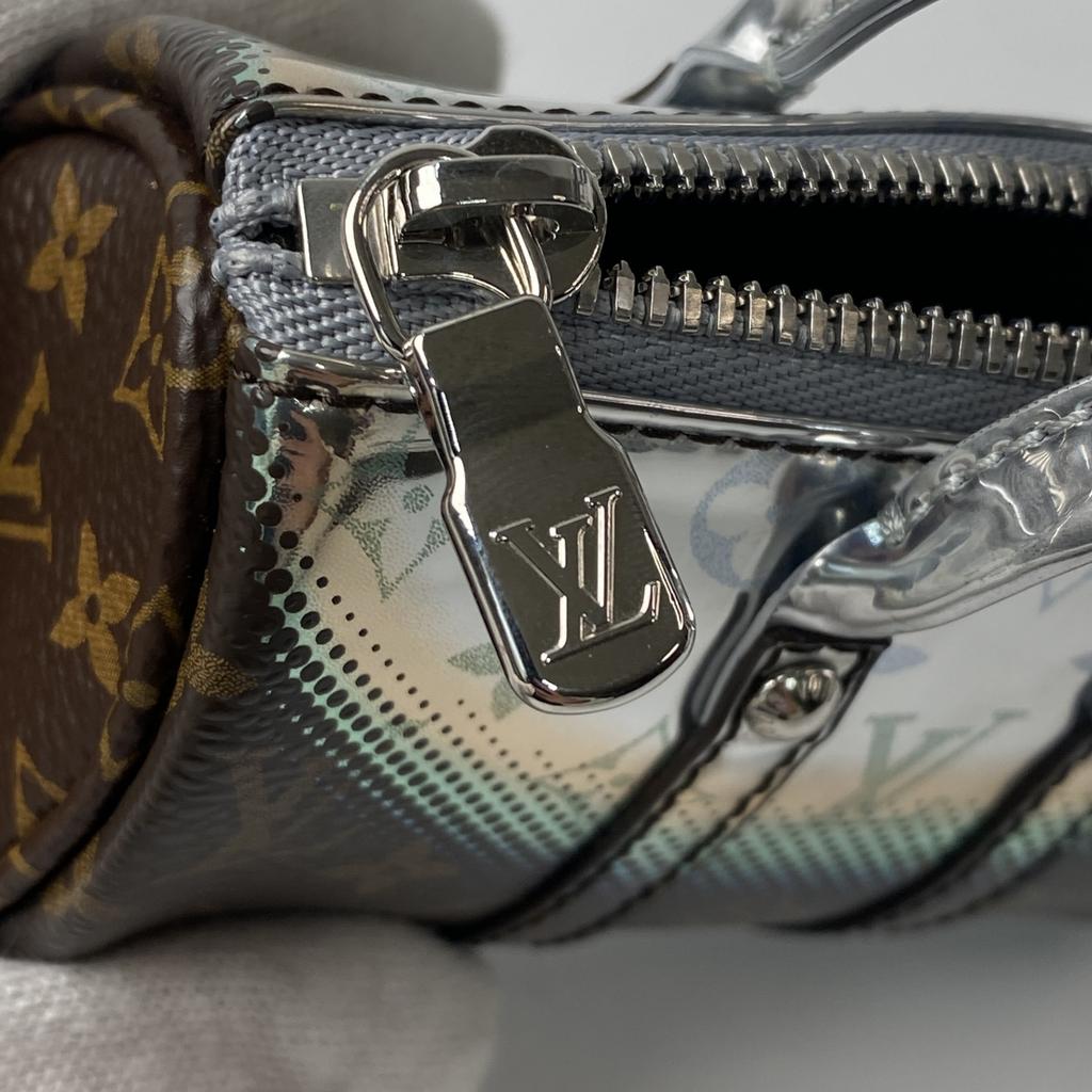 Used LOUIS VUITTONkey ring Brown/Aurora leather/enamel Women