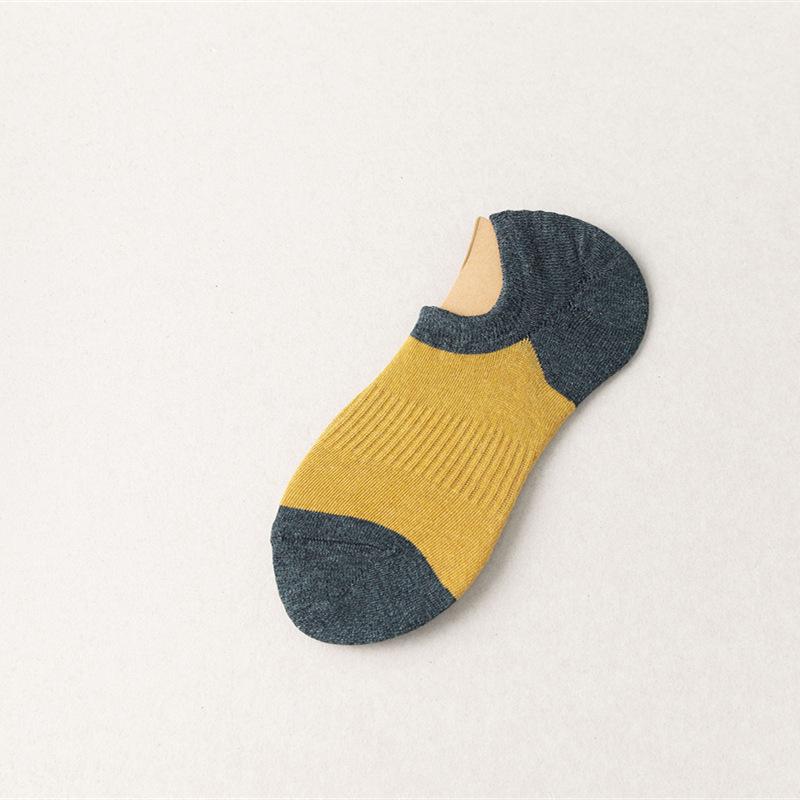 Suxuan Men s Invisible Non-Slip Odor-Resistant Low-Cut Socks жёлтый