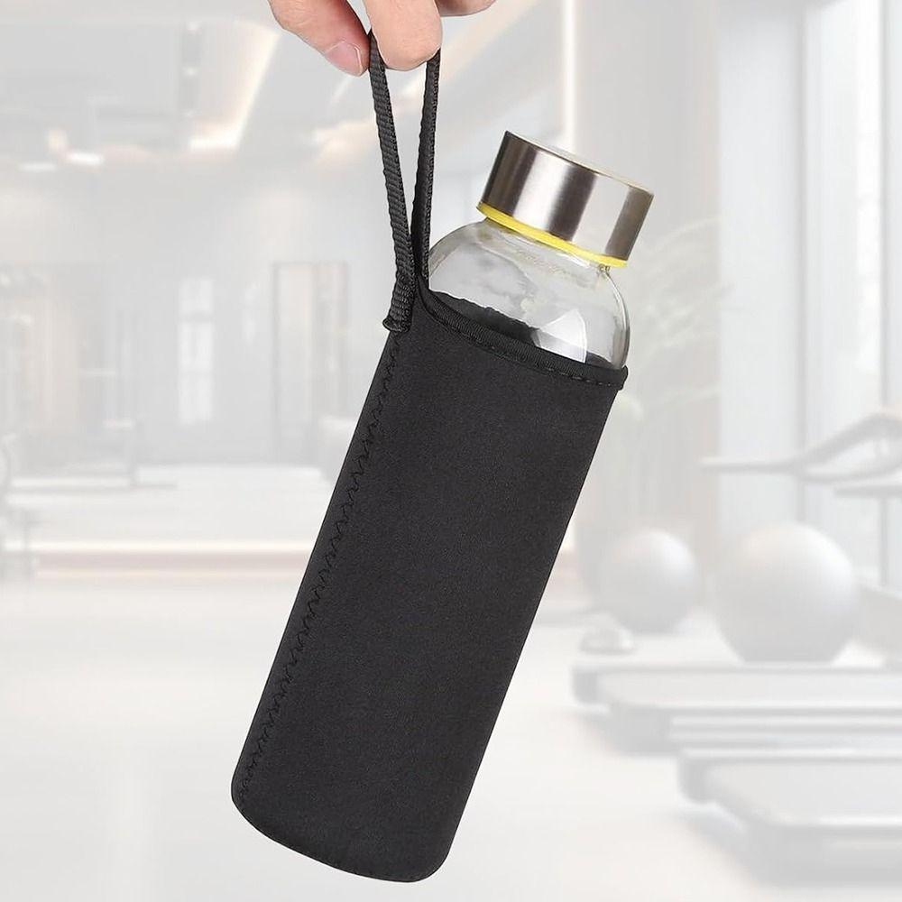 Black Water Bottle Case Portable Cup Sleeve Lightweight Cup Covers Bag