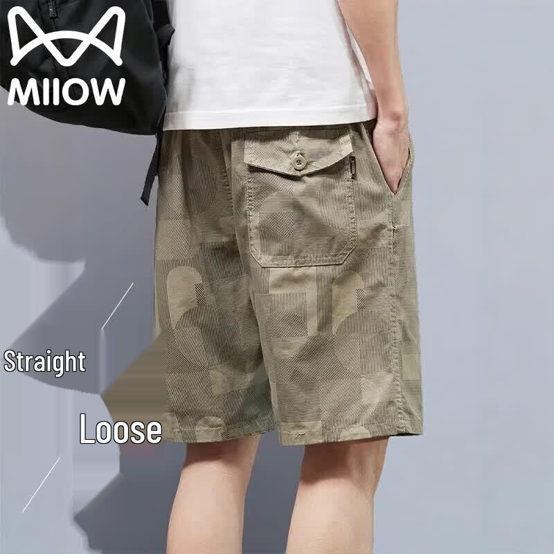 MiiOW Men s Quick-Dry Straight-Leg Summer Shorts 2XL