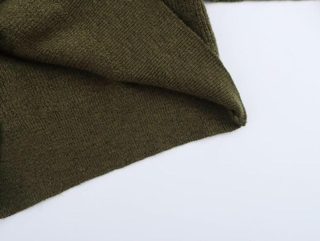 Autumn 2024 Women's European & American Cape-Style Loose Long-Sleeve Knitted Sweater