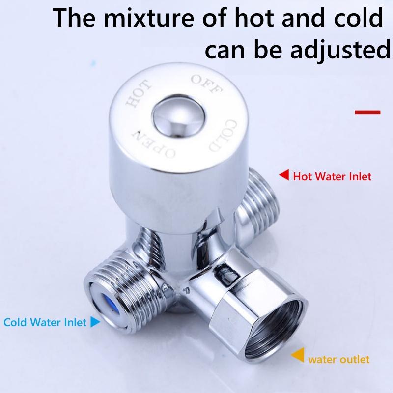 Bathroom Mixing Valve G12 Hot Cold Water Mixing Valve Thermostatic Shower Faucet Water Heater Adjustable Ratio Tool