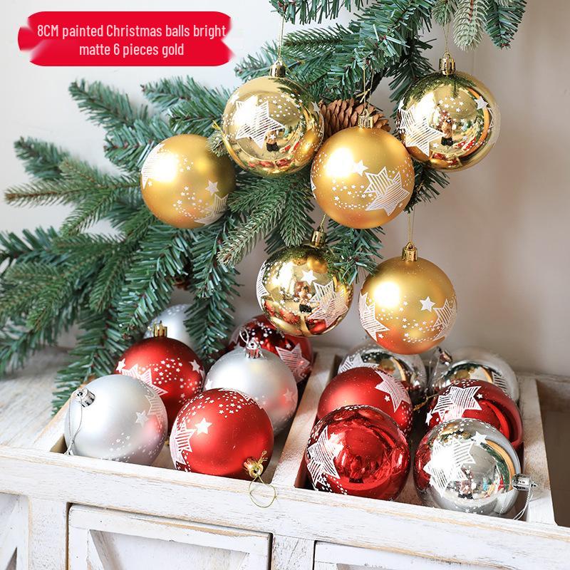 Christmas Tree Ornament Set: Nine Painted Macaron Candy Color Irregular Balls