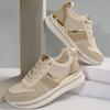 Shoes for Women 2026 Autumn Fashion Women Breathable Lace Up Comfortable Non-slip Platform Wedges Flats Sneakers Women 36-41