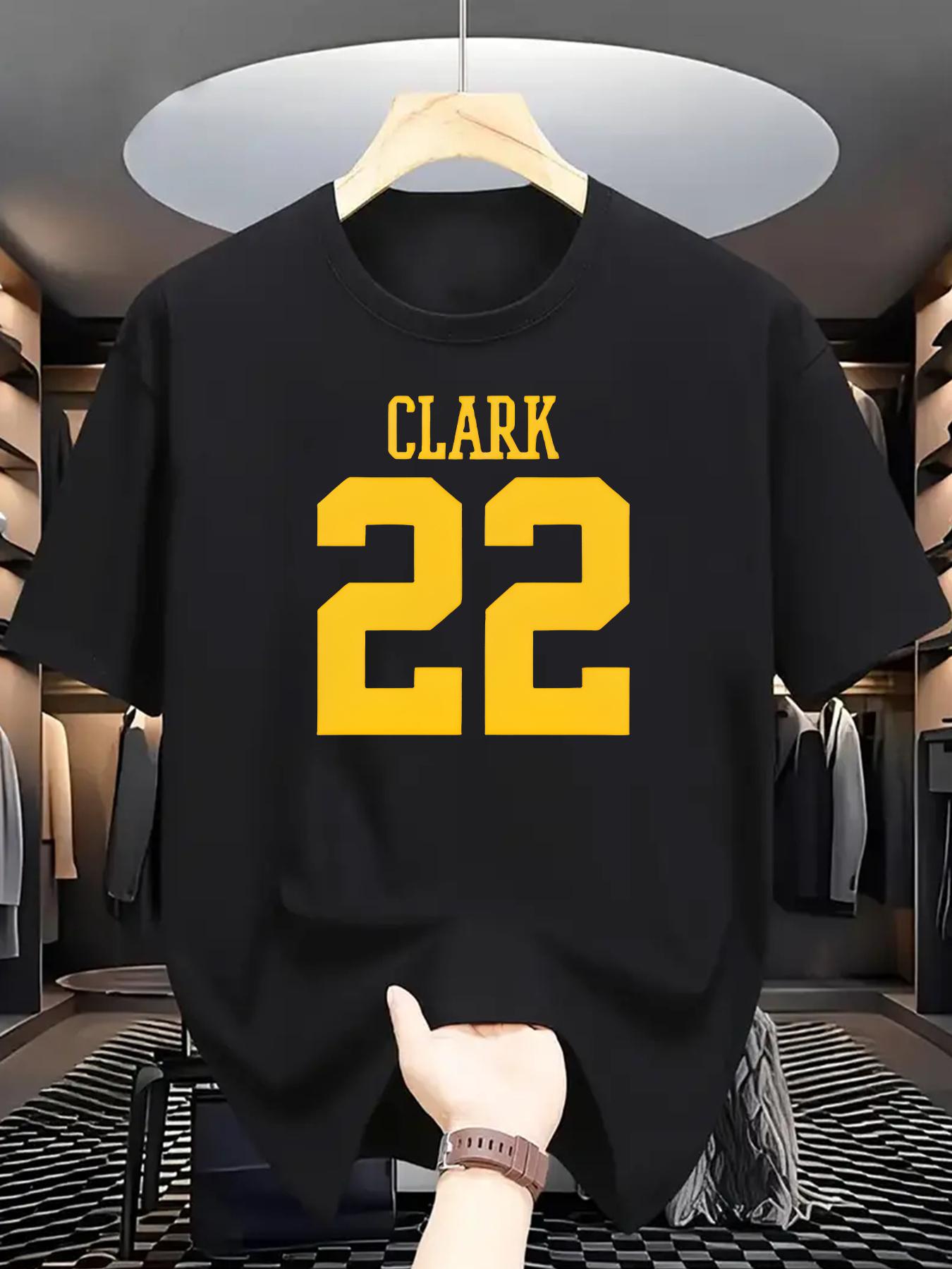 Lightweight Polyester Crew Neck T-shirt - Bold CLARK 22 Graphic Print XXL