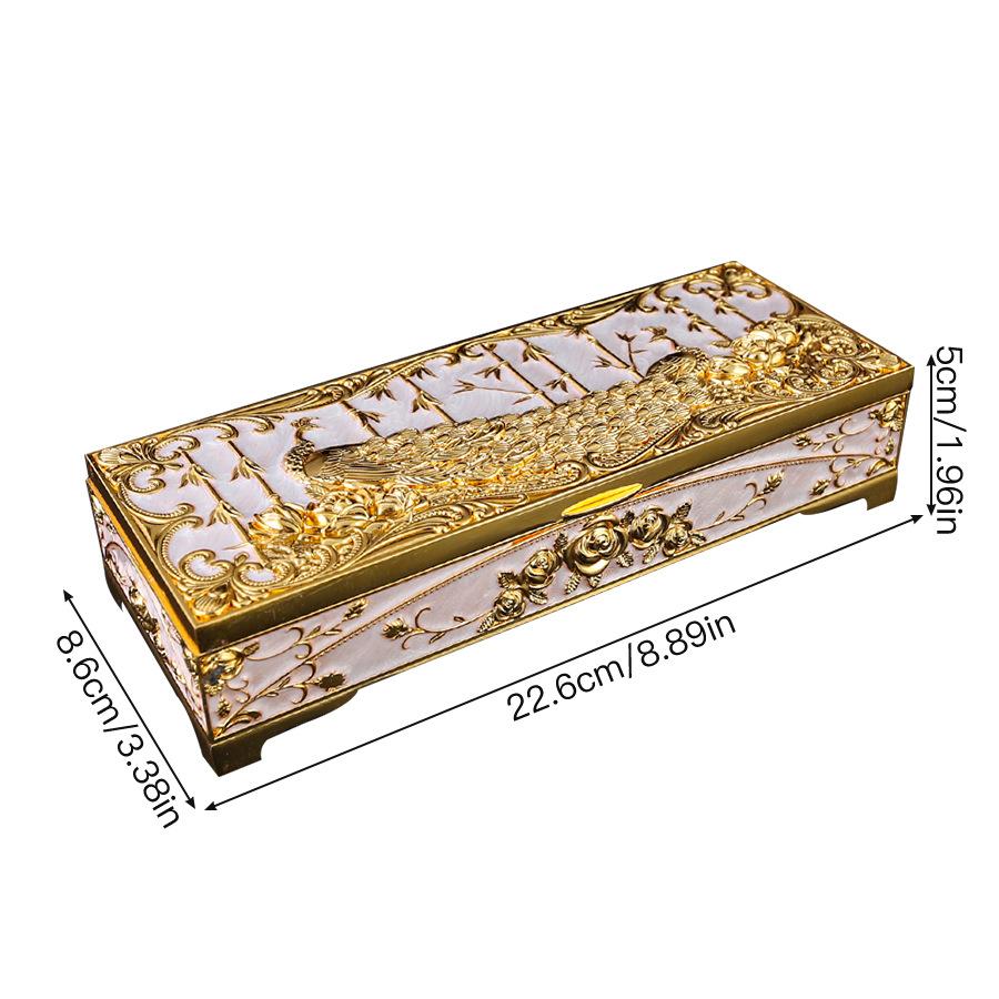 Large Capacity Peacock Jewelry Storage Box High-end Delicate European Jewelry Box Ring Necklace Bracelet Jewelry Storage Box