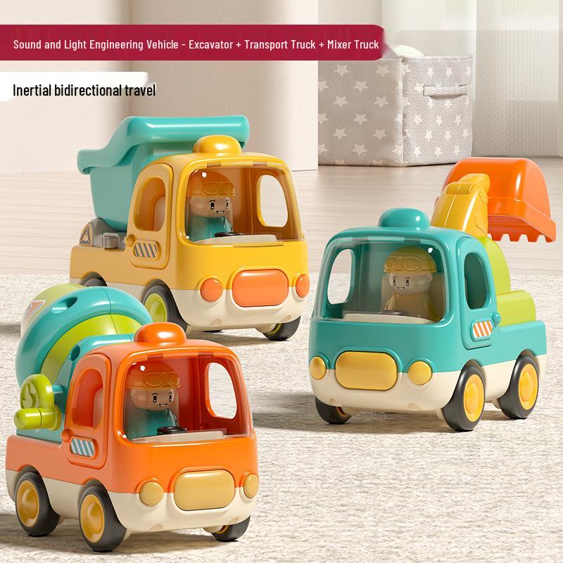 Baby Music Engineering Toy Car for Boys, Ages 1-3, Early Education Gift