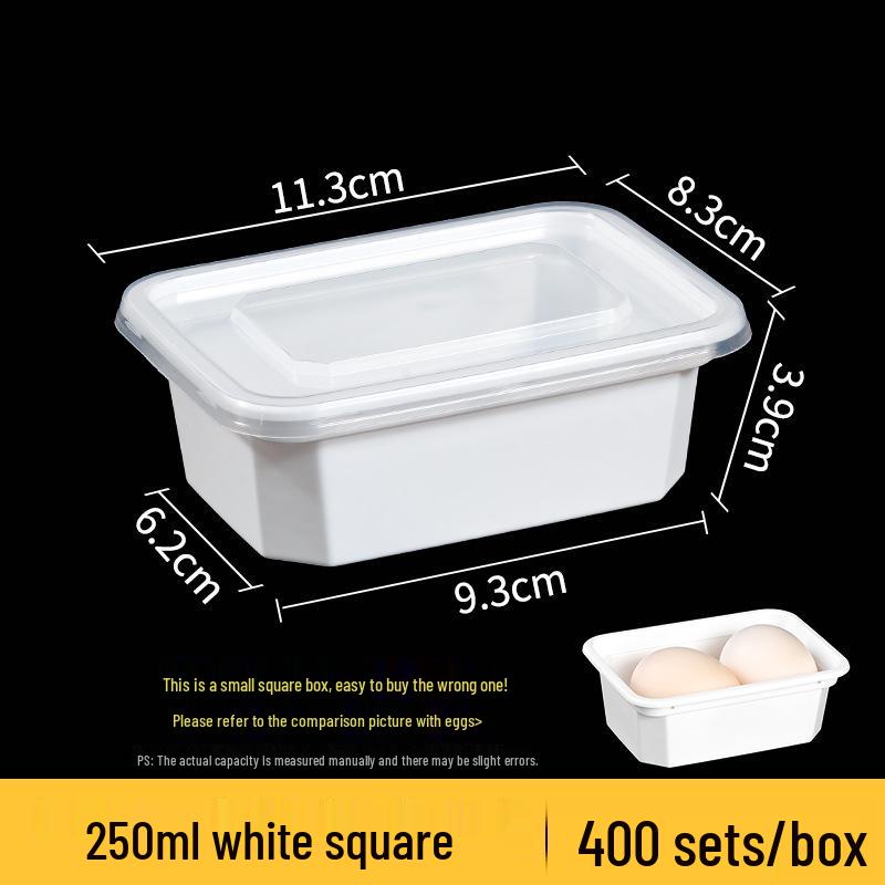 Rectangular 750/1000ml Disposable Transparent Plastic Takeout Meal Box