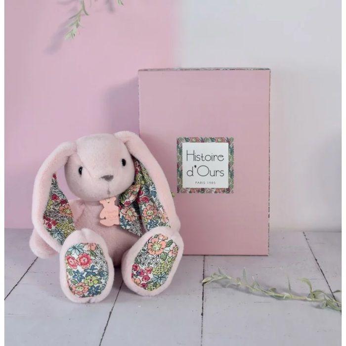 Histoire d'Ours - Peluche Lapin - Rose - 25 cm - Copains calins