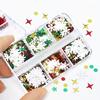 Christmas Theme Nail Glitter Sequins Set 3D Snowflakes Stars Xmas Tree Shapes, Hexagonal Mixed Flakes for DIY Winter Manicure