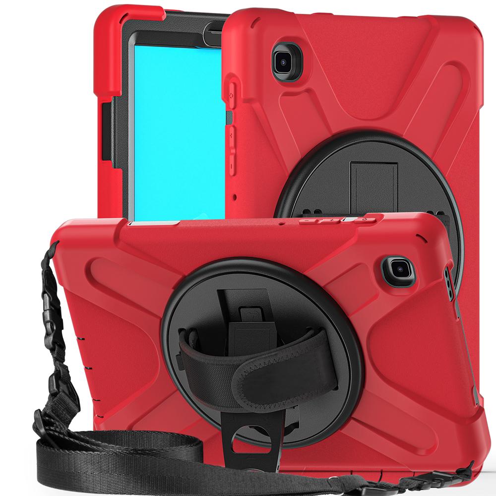 Tablet Cases for 8.7'' Samsung Galaxy Tab A7 Lite Case T225/T220/T227 Cover Rotate Hand Strap PC+Silicone Stand Shell