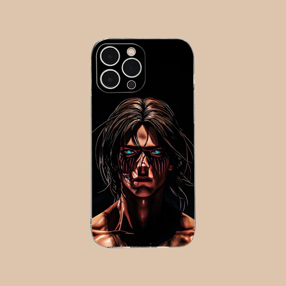

AOT Eren Yeager Clear TPU Mobile Case for iPhone 17 16 15 14 13 12 11 X XR XS Air Pro Max Plus Mini Colorful Cover iPhone XS Max