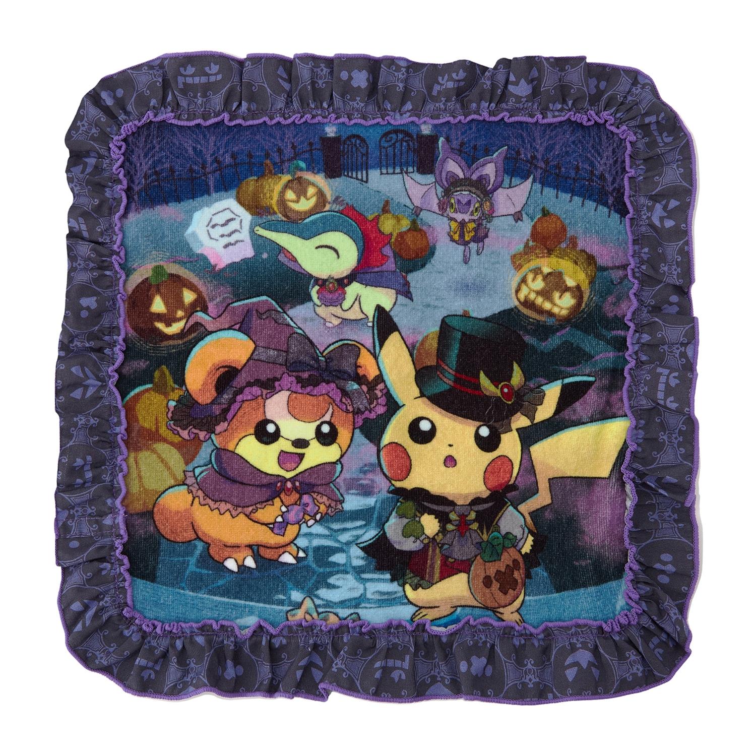 

Pokemon Frill Hand Towel Halloween Ghost Chateau 2025 Japan NEW