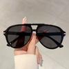  Square Pilot Shades Sunglasses Women Retro Red Vintage Double Bridge Sun Glasses Unisex Driving Eyewear