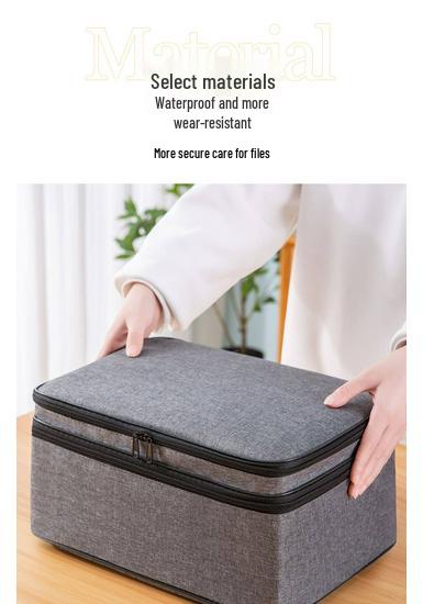 Multilayer Document Organizer Bag for Home: Household File, Birth Certificate Storage & Heavy Document Archive