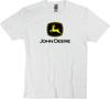 John Deere logo tričko na přepravu pohodlné těžká bavlna bílé velikost 2XL