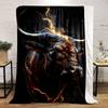 Fierce Lightning Bull Blanket bedroom Blanket for Livingroom Couch lunch break Soft throw for Friend's festival Gift