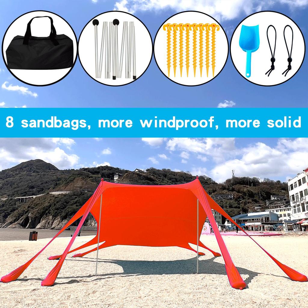 Przenośny Parasol Plażowy Lycra Namiot Baldachim