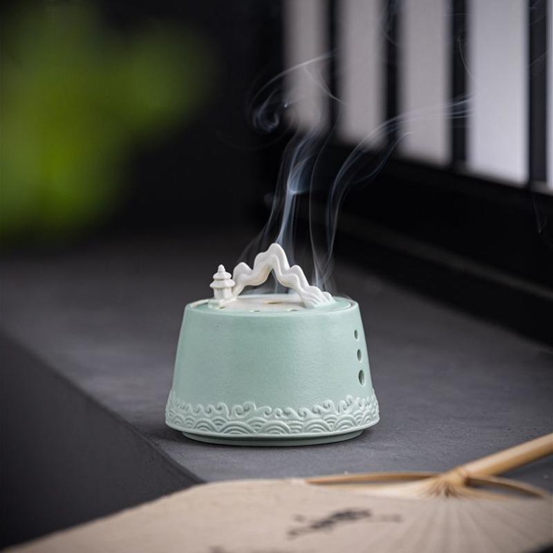 Гуаньшань керамическая подставка для благовоний, подставка для линейных благовоний, бытовая комнатная ретро-орнамент в стиле Гочао, дзен-подставка для благовоний
