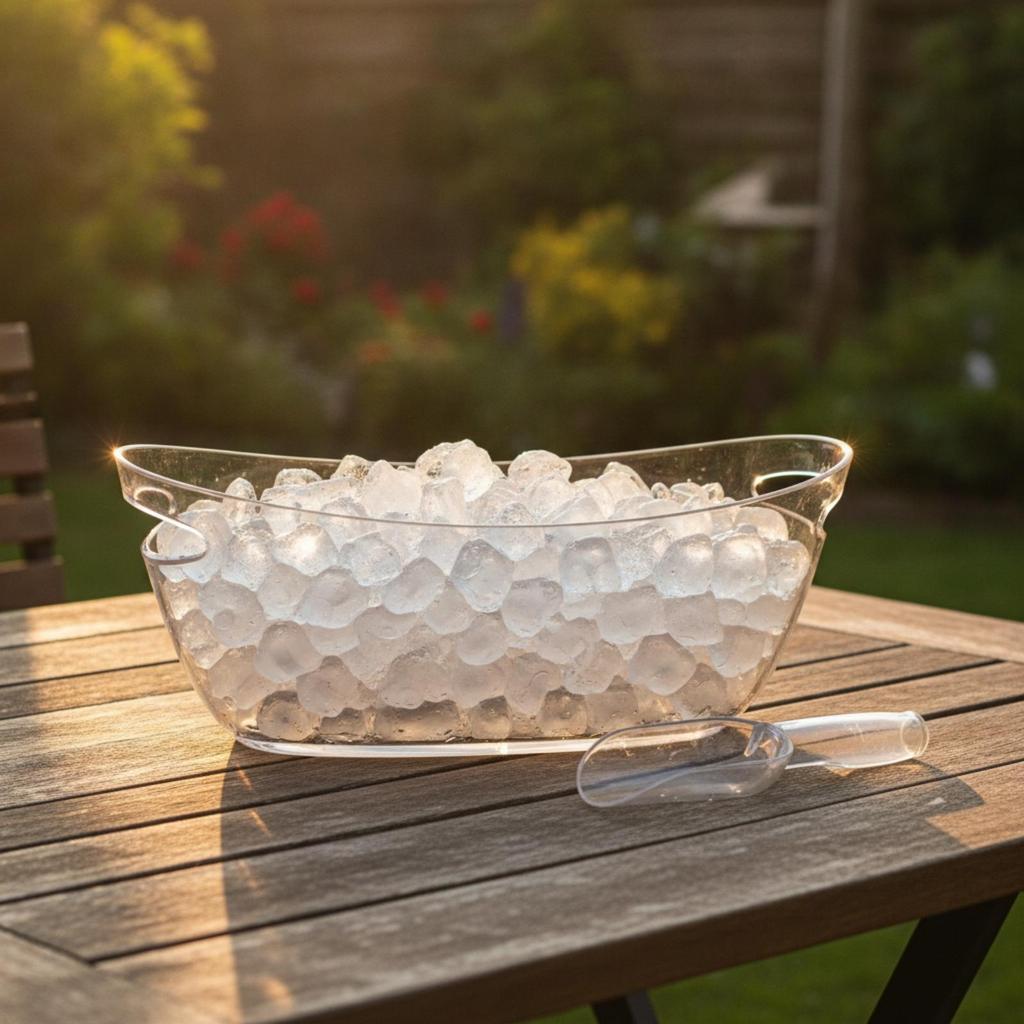Boat-Shaped Ice Container Plastic Wine Cooler Beverage Tub Sturdy