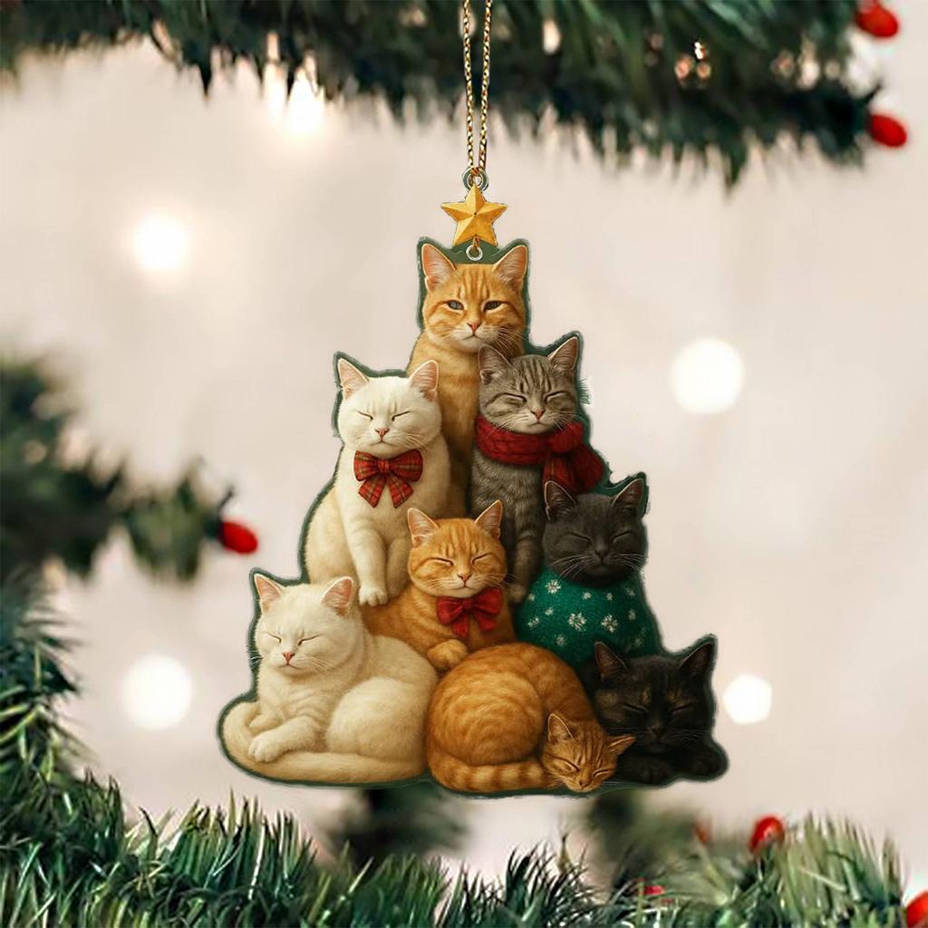 2D Acrylic Christmas Tree Pendant Decoration, Christmas Tree Decoration, Christmas Hanging Decoration, Home Decoration