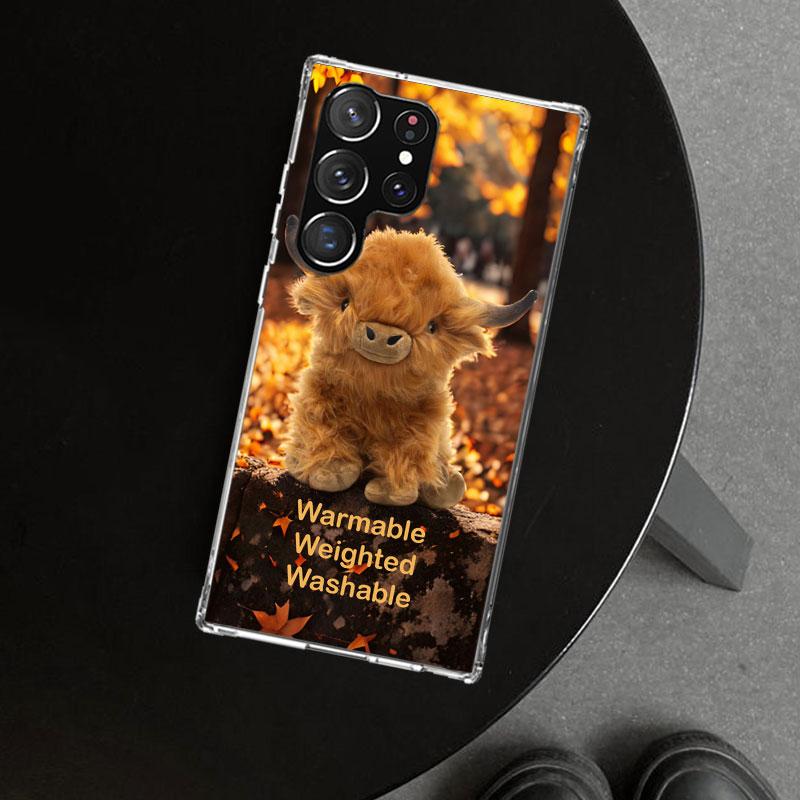 Cute Highland Cow Phone Case Cover for Samsung Galaxy S26 S25 Edge S24 S23 Ultra S22 Plus S21 FE S20 + Art Customized Fundas Gal
