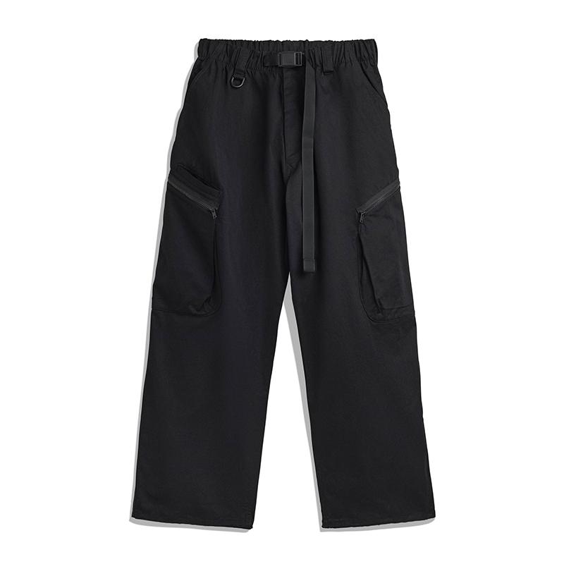 

Y-3 FW25 Fashion Hip-Hop Commuter Wide-Leg Casual Pants Men bottoms Black 53-JW4621 S