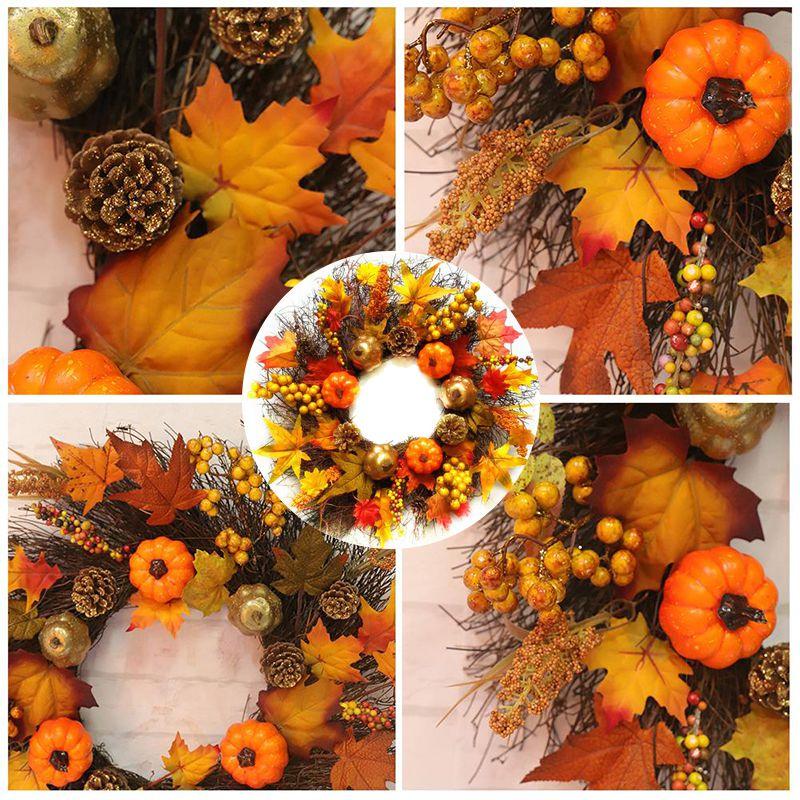 Simulation For Garland Wedding Home Party Decoration Fall Door Wreath Autumn