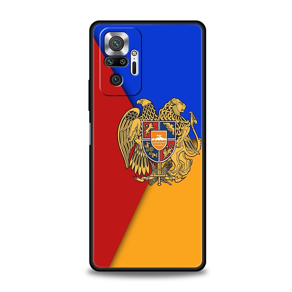 Armenia Armenian Flag For Xiaomi Redmi Note 12 5G Phone Case 10C 10 11 9 8 Pro Plus 9S 7 8T 9T 9A 8A 9C K50 K40 Gaming Cover