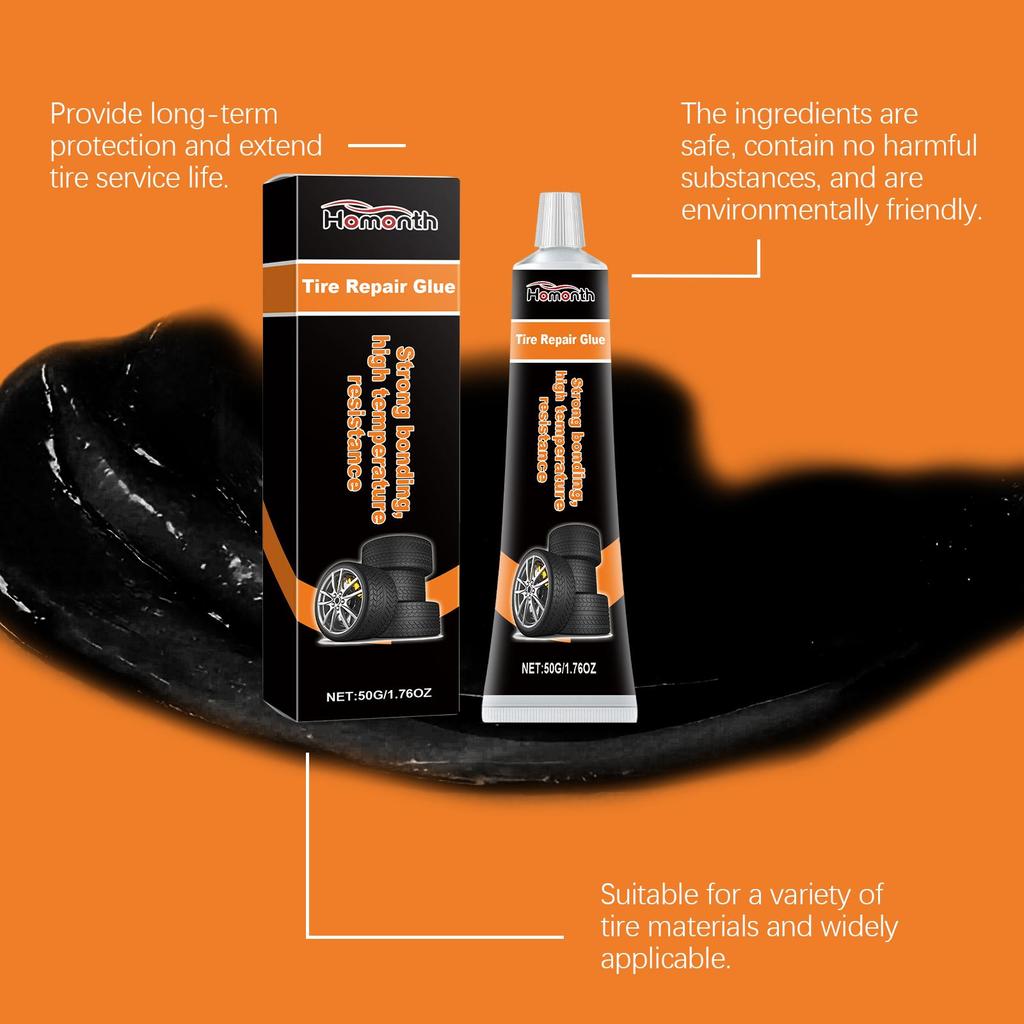 Homonth Car Tire Repair Gel Repair Car Tire Side Crack Scratch Daily Care Repair Gel
