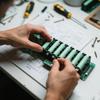 DC5521 Male Connector Battery Case with Safety Cover and Power Switches Holds 8 2A Cells for LED Lights and DIY