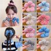 Cotton Filled Large Hair Scrunchies Sponge Elastic Hair Rope Children's Flower Scrunchies  Daily