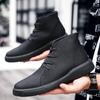 Fashion Winter Fur Warm Chelsea Men's Boots Fashion Brand Suede Vintage Ankle Boots Tendon Sole Wear Work Boots Outdoor Soft Sole Boots