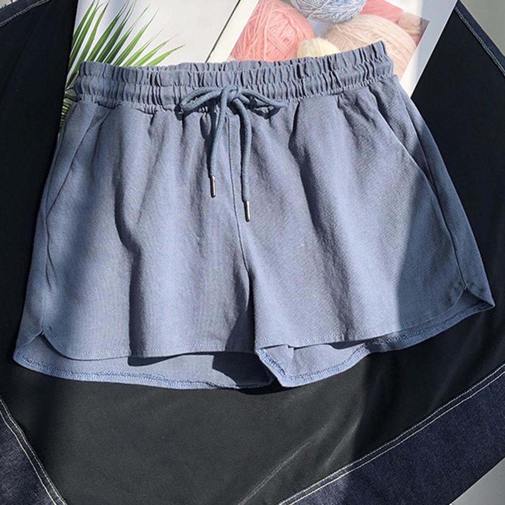 Damenmode Sommer Sport Hight Waist Detail Shorts Freizeithose