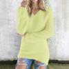 Women's Casual Fashion Long Sleeve Button-Down Pullover Top