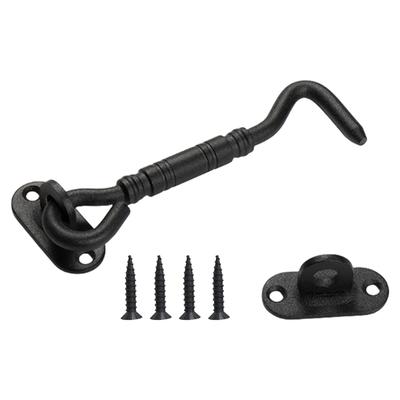 4 Inch Steel Hook Latches Heavy Duty Rust Resistant Design Fastener for Bathroom Bedroom Garage Warehouse Installation
