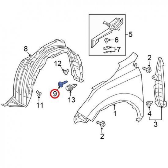 10 Pcs Fender Liner Shield Wheelhouse Screw For Honda HR-V Acura ILX RDX TL TSX