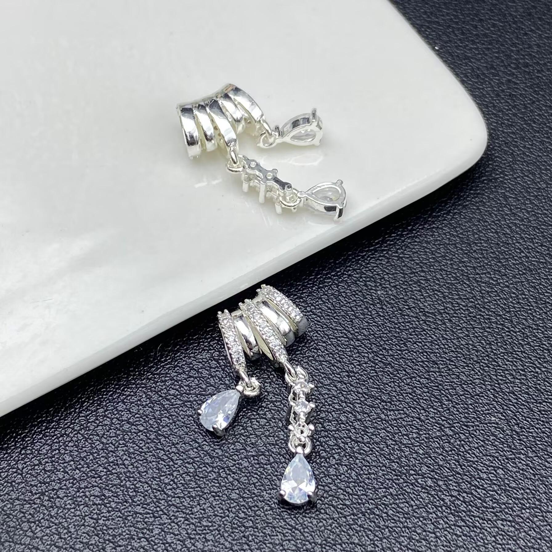 14K Gold-Filled Heart-Shaped Star Tassel Bead Pendant for DIY Jewelry