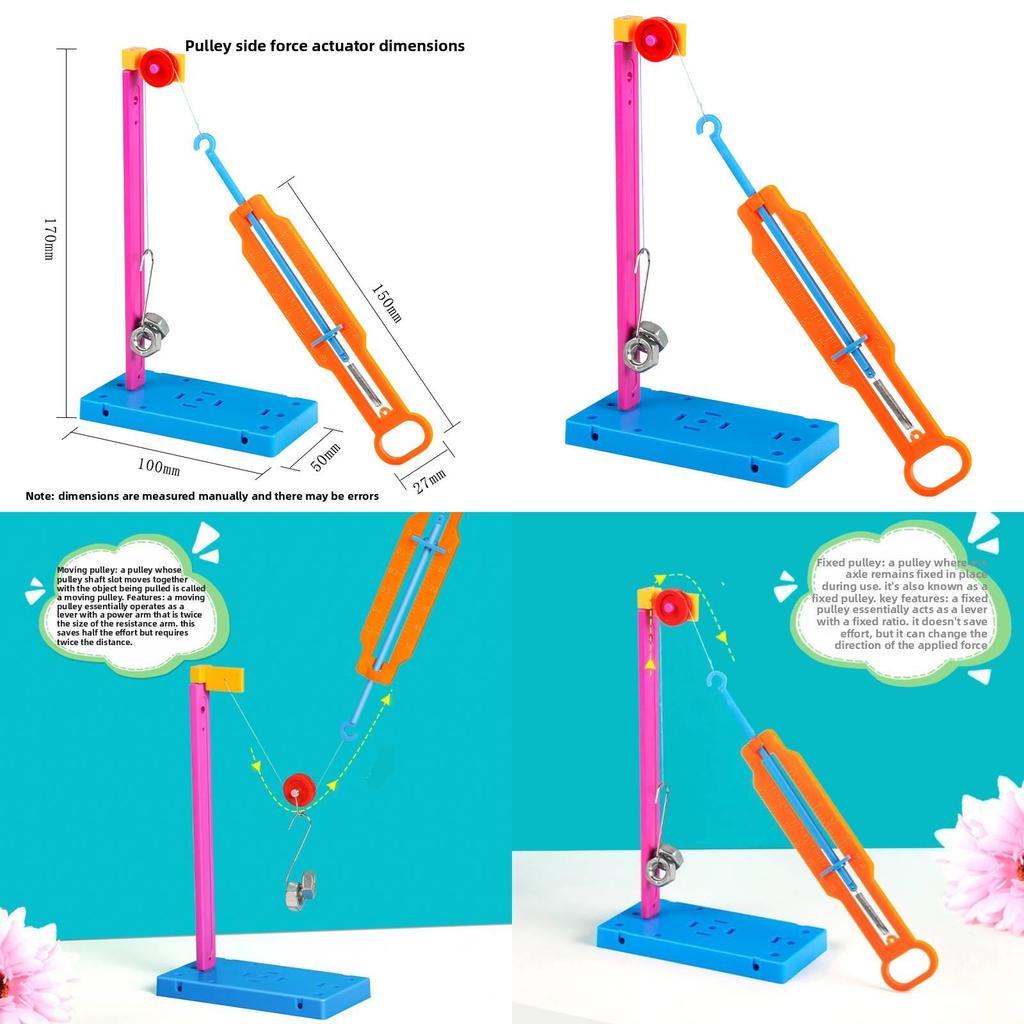 Expérience Scientifique de Physique Bricolage Dynamomètre à Poulie Avec Matériel Pédagogique Pour Étudiants