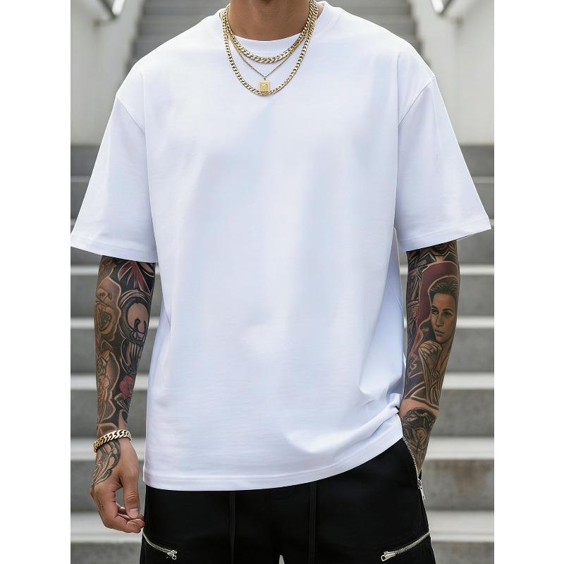 European Size Fashionable Anime Print Round-Neck Short-Sleeve Shirt, , Loose Casual Fit, Breathable And Comfortable, Suitable for All Seasons
